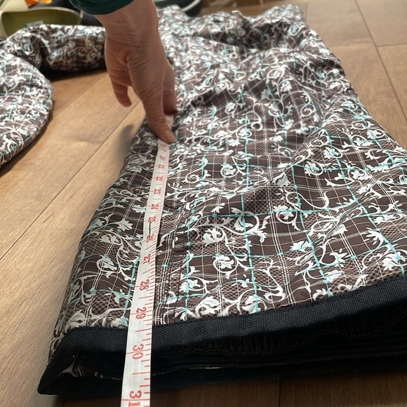 ORAGE WOMENS GIRLS SNOWBOARDING SKI PANTS W/ADJUST BAND brown aqua SZ 16 (XS/S) - Picture 12 of 16